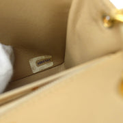 Chanel 1989-1991 Beige Lambskin Mini Classic Square Flap Shoulder Bag 17