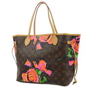 Louis Vuitton 2009 Monogram Rose Neverfull MM Shoulder Tote Bag M48613