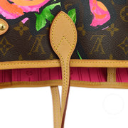 Louis Vuitton 2009 Monogram Rose Neverfull MM Shoulder Tote Bag M48613