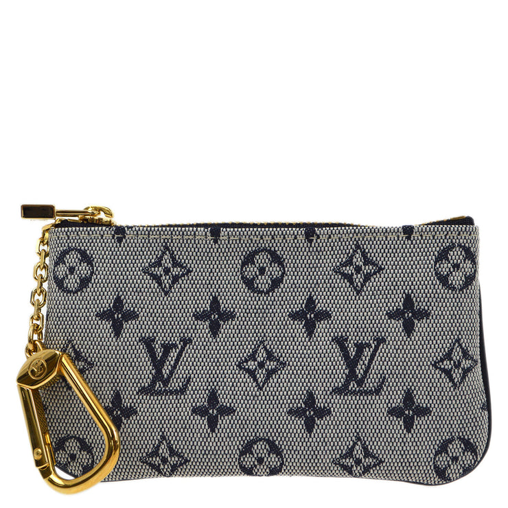 Louis Vuitton 2003 Blue Monogram Mini Pochette Cles Coin Case M92236