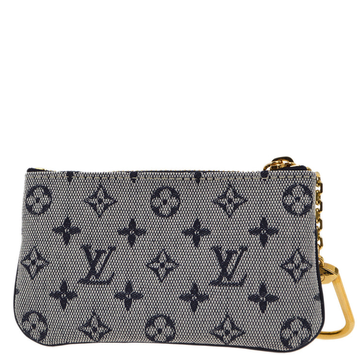 Louis Vuitton 2003 Blue Monogram Mini Pochette Cles Coin Case M92236