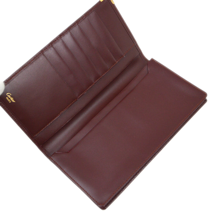 Cartier Bordeaux Bifold Wallet Purse