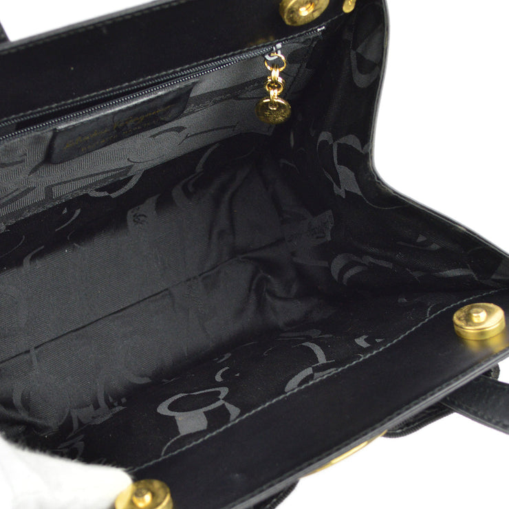 Salvatore Ferragamo Black Vara 2way Shoulder Handbag