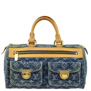 Louis Vuitton 2005 Blue Monogram Denim Neo Speedy Handbag M95019