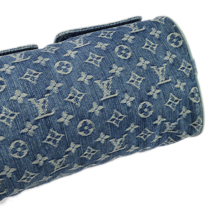 Louis Vuitton 2005 Blue Monogram Denim Neo Speedy Handbag M95019