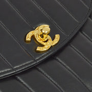 Chanel 1996-1997 Black Lambskin Mademoiselle Flap Bag