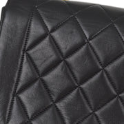 Chanel 1991-1994 Black Lambskin Small Diana Shoulder Bag