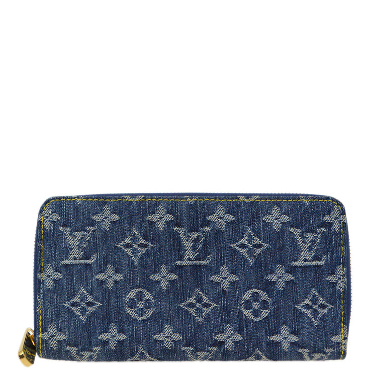 Louis Vuitton 2007 Blue Monogram Denim Zippy Wallet M95341