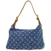 Louis Vuitton 2006 Blue Monogram Denim Baggy PM Shoulder Bag M95049