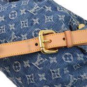 Louis Vuitton 2006 Blue Monogram Denim Baggy PM Shoulder Bag M95049