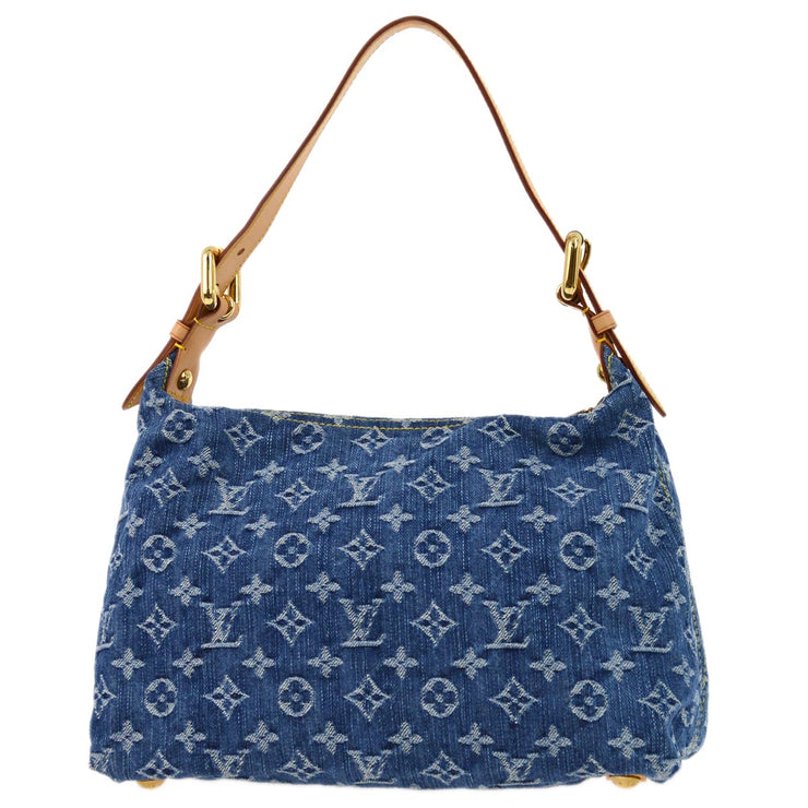 Louis Vuitton 2006 Blue Monogram Denim Baggy PM Shoulder Bag M95049