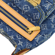 Louis Vuitton 2006 Blue Monogram Denim Baggy PM Shoulder Bag M95049