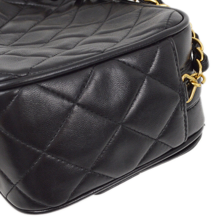 Chanel 1994-1996 Black Lambskin Camera Bag Mini