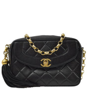 Chanel 1991-1994 Black Lambskin Camera Bag Mini