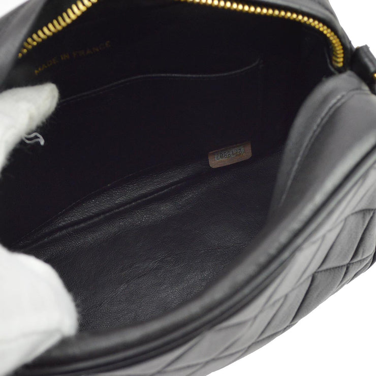 Chanel 1991-1994 Black Lambskin Camera Bag Mini