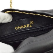 Chanel 1991-1994 Black Lambskin Camera Bag Mini