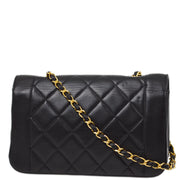 Chanel 1996-1997 Black Lambskin Small Diana Shoulder Bag