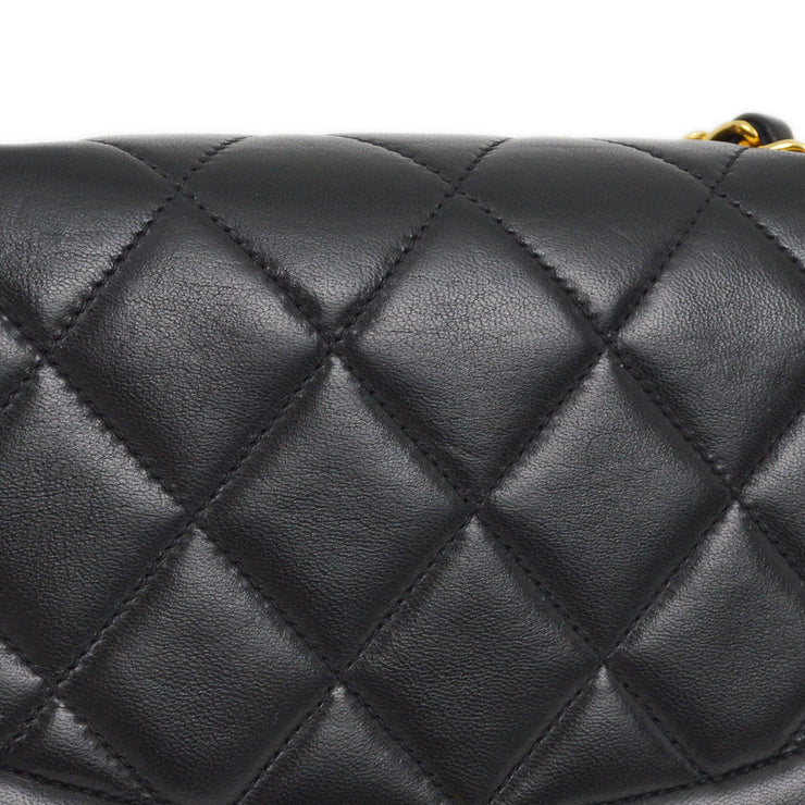 Chanel 1996-1997 Black Lambskin Small Diana Shoulder Bag