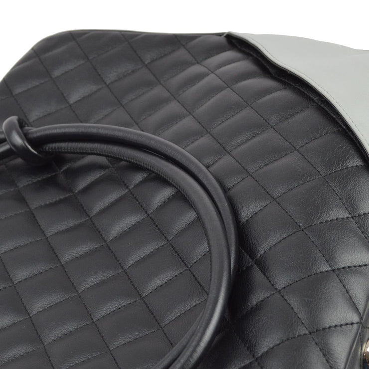 Chanel 2004-2005 Black Calfskin Cambon Ligne Handbag