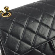 Chanel 1994-1996 Black Lambskin Double Sided Classic Flap Shoulder Bag