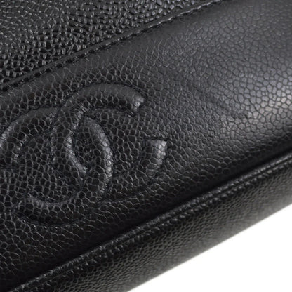 Chanel 1996-1997 Black Caviar Triple CC Backpack