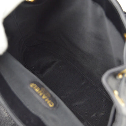Chanel 1996-1997 Black Caviar Triple CC Backpack