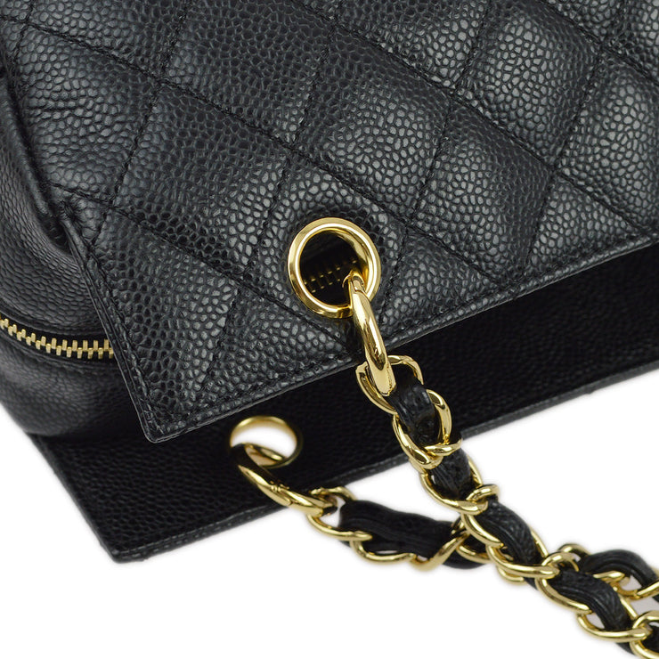 Chanel 2005-2006 Black Caviar Petite Timeless Tote PTT Chain Handbag