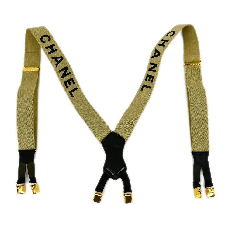 Chanel Suspenders Beige Small Good