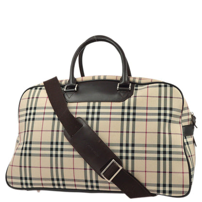 Burberry Beige Burberry Check 2way Duffle Shoulder Handbag