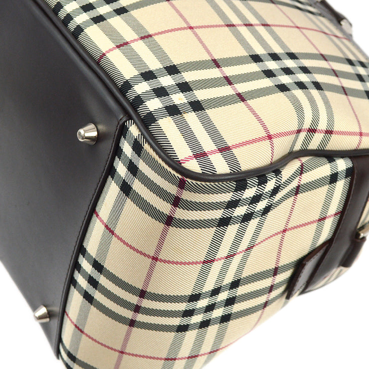 Burberry Beige Burberry Check 2way Duffle Shoulder Handbag