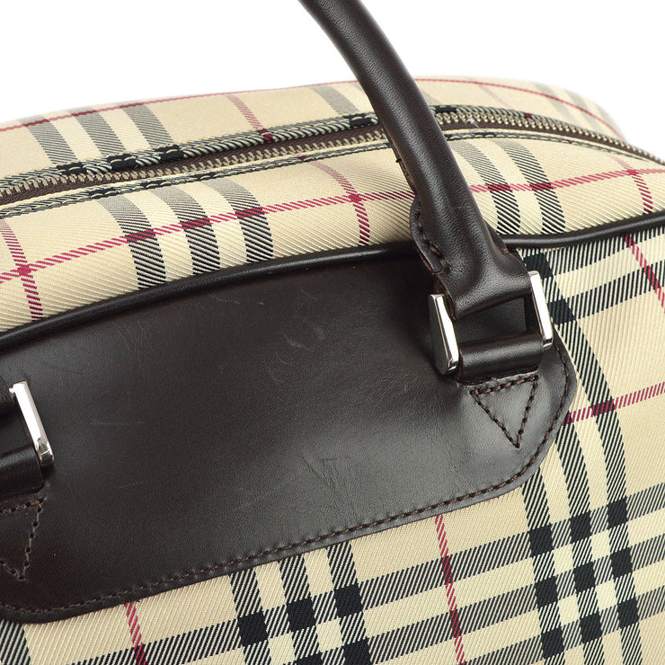 Burberry Beige Burberry Check 2way Duffle Shoulder Handbag