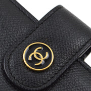 Chanel 2005-2006 Black Caviar Note Book Cover Small Good