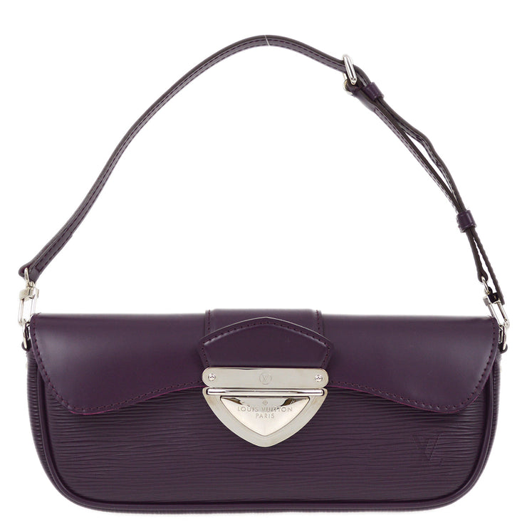 Louis Vuitton 2008 Purple Epi Pochette Montaigne Handbag M5929K