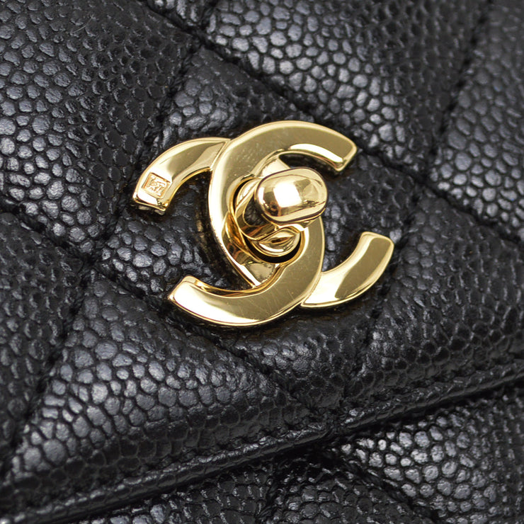 Chanel 2001-2003 Black Caviar Kelly Handbag