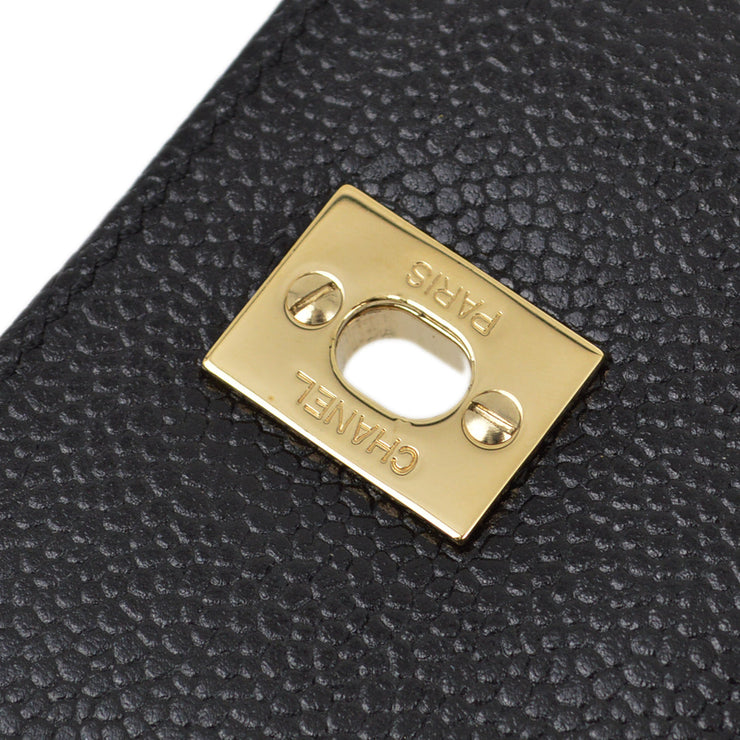 Chanel 2001-2003 Black Caviar Kelly Handbag