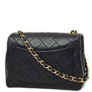 Chanel 1994-1996 Black Lambskin Mini Classic Square Flap Shoulder Bag 17