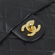 Chanel 1994-1996 Black Lambskin Mini Classic Square Flap Shoulder Bag 17