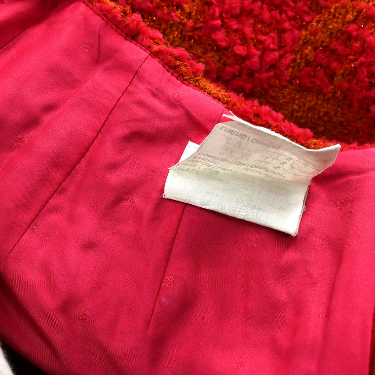 Chanel Setup Suit Jacket Skirt Red 94P #38