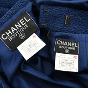 Chanel Setup Suit Jacket Skirt Navy 95P #40