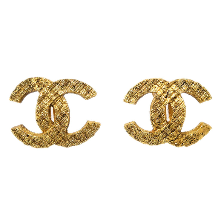 Chanel Gold CC Earrings Clip-On 2913