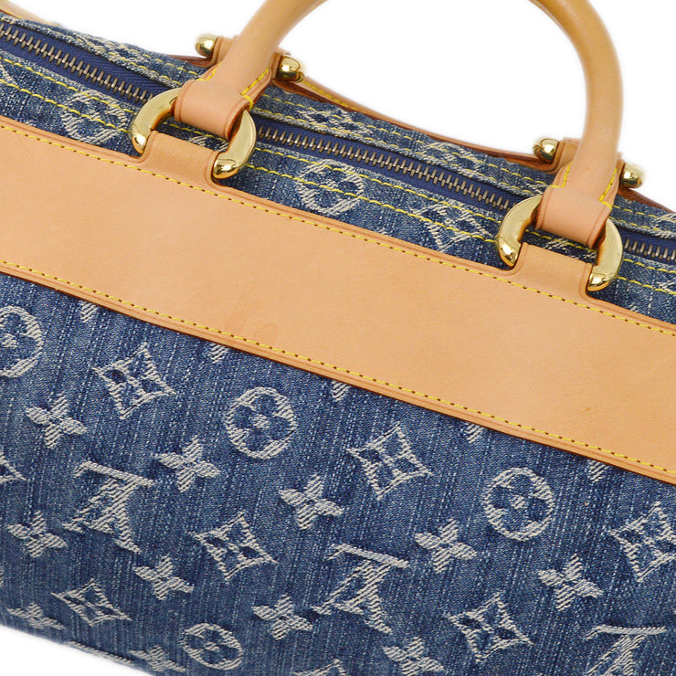 Louis Vuitton 2006 Blue Monogram Denim Neo Speedy Handbag M95019