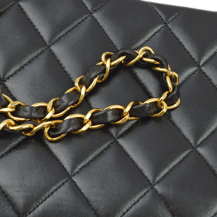 Chanel 1994-1996 Black Lambskin Small Diana Shoulder Bag