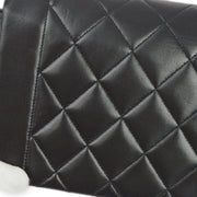 Chanel 1994-1996 Black Lambskin Small Diana Shoulder Bag