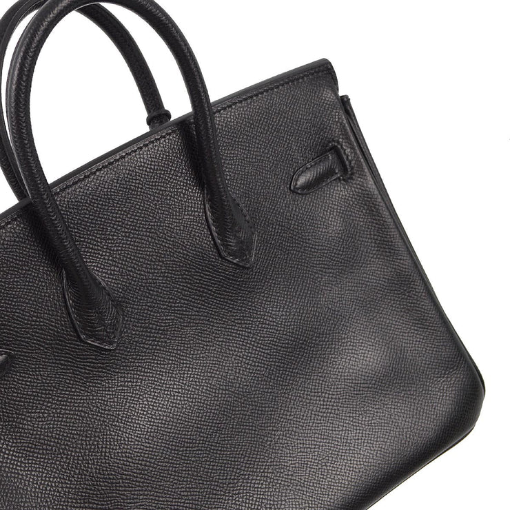 Hermes 2006 Black Epsom Birkin 25 Handbag