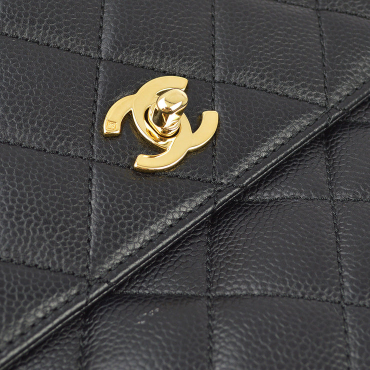 Chanel 2001-2003 Black Caviar Kelly Handbag