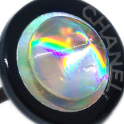 Chanel Button Earrings Clip-On Silver 00T