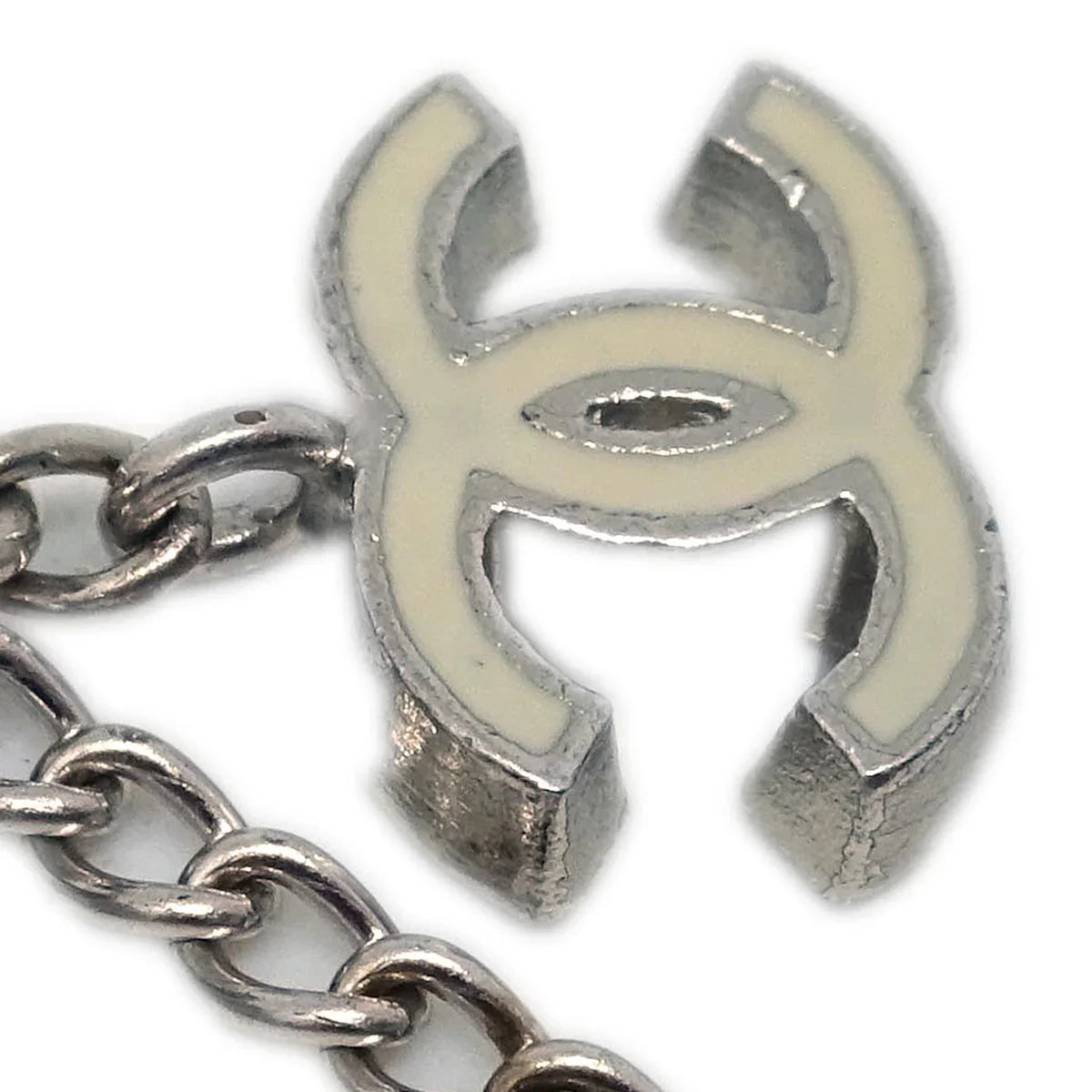 Chanel Silver Chain Ladybug Bracelet 04P