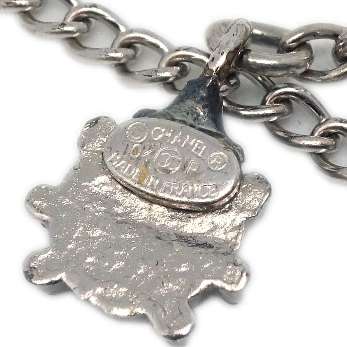 Chanel Silver Chain Ladybug Bracelet 04P