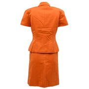 Chanel Setup Suit Jacket Skirt Orange 97C #40