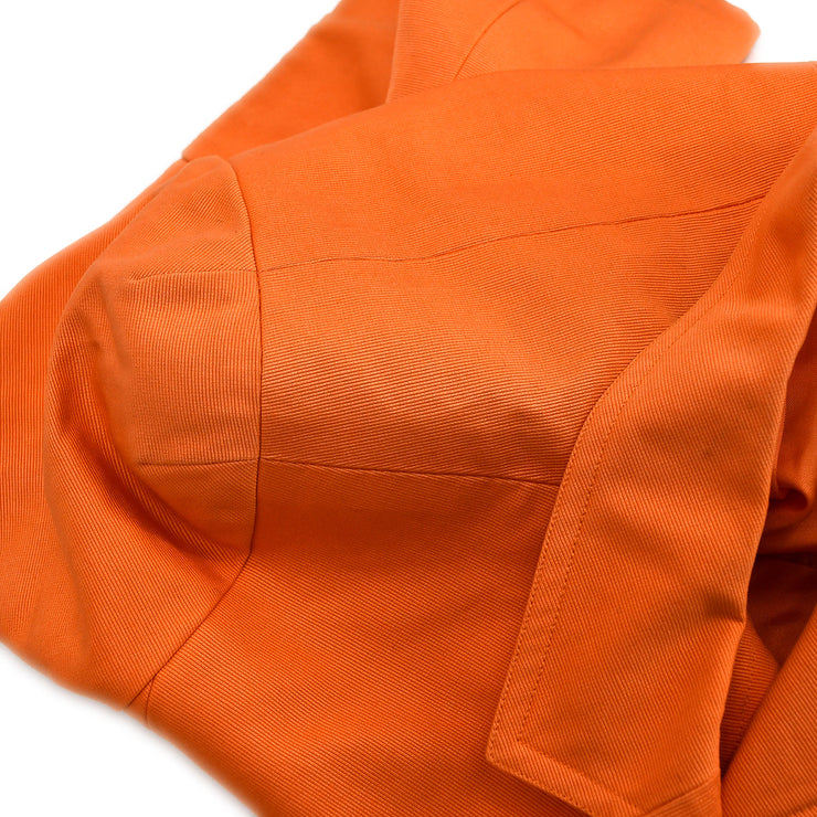 Chanel Setup Suit Jacket Skirt Orange 97C #40